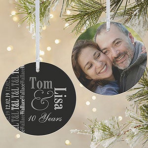 Anniversary Memories Photo Ornament