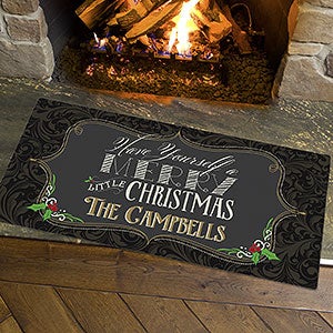 Merry Little Christmas Personalized Oversized Doormat- 24x48