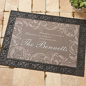 Family Blessings Personalized Doormat-18x27