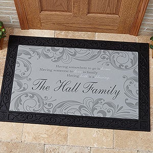 Family Blessings Personalized Doormat- 20x35