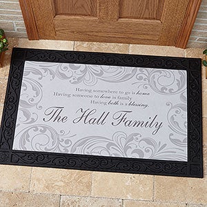 Personalized Doormat 20x35 - Family Blessings