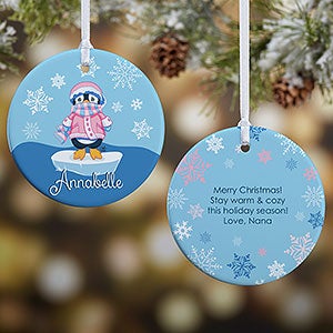 Precious Moments Penguin Personalized Christmas Ornament