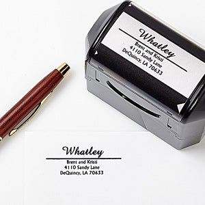 Personalized Self-Inking Return Address Stamper - Alberta Design