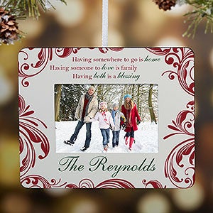 Personalized Christmas Ornament - Christmas Blessings Frame