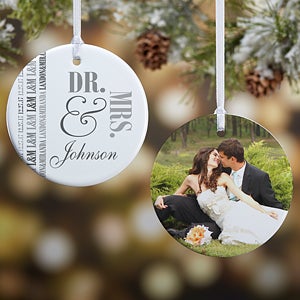 2-Sided We Said I Do Personalized Ornament