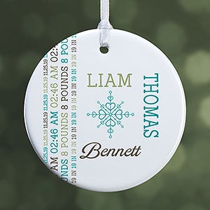 Personalized New Baby Christmas Ornament - Darling Baby