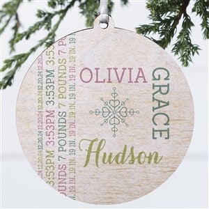 Darling Baby Personalized Wood Ornament