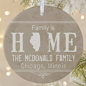 Personalized Family Christmas Ornament - State Of Love