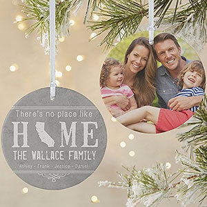 Personalized Family Photo Ornament - State Of Love