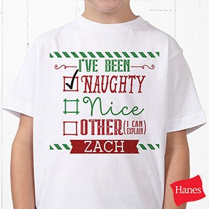 I Can Explain Personalized Christmas Hanes® Youth T-Shirt