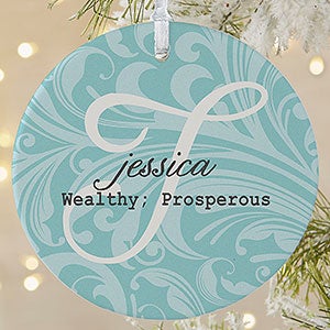 Name & Name Meaning Personalized Christmas Ornament