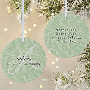 Personalized Christmas Ornament - Name & Name Meaning