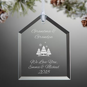 Personalized Glass House Christmas Ornament Create Your Own