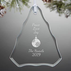 Personalized Glass Tree Christmas Ornament - Create Your Own