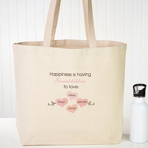 What Is Happiness? Personalized Canvas Tote