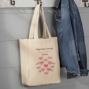 What Is Happiness? Personalized Small Canvas Tote Bag