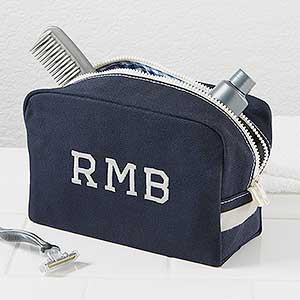 Classic Canvas Embroidered Monogram Travel Case