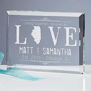 State of Love Personalized Keepsake