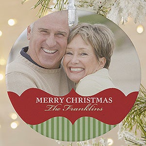 Personalized Photo Ornament - Classic Holiday