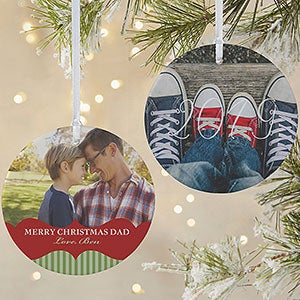 Classic Holiday Personalized Photo Ornament