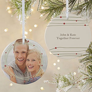 Holiday Wreath Personalized Photo Ornament