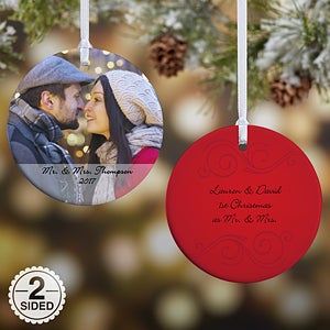 2-Sided Photo Sentiments Personalized Ornament