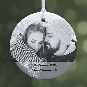 Personalized Photo Sentiments Ornament - 1-Sided