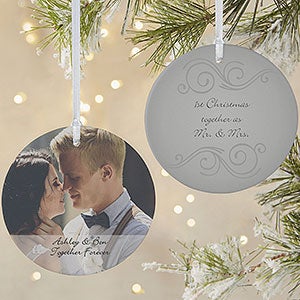 Photo & Text Custom Christmas Ornament