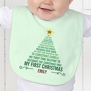 baby's 1st christmas bib