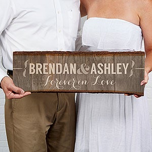 Rustic Couple Personalized Plank Sign