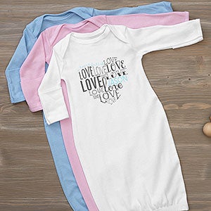 Personalized Baby Gown - A Heart Full Of Love