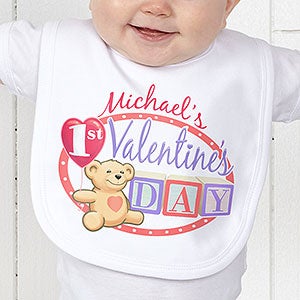 Teddy Bear Love Personalized Bib