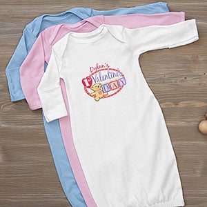 Personalized Baby Gown - Baby's First Valentine's Day