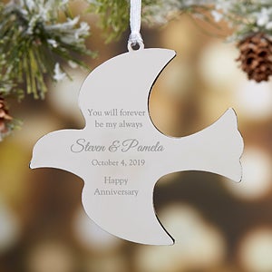 Personalized Special Date Dove Ornament - Lovey Dovey