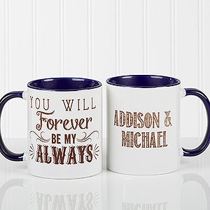 Love Quotes Romantic Personalized Coffee Mug 11oz.- Blue