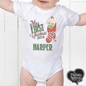 Precious Moments® Personalized Stocking Baby Bodysuit