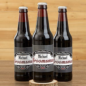 Groomsman Personalized Beer Bottle Labels