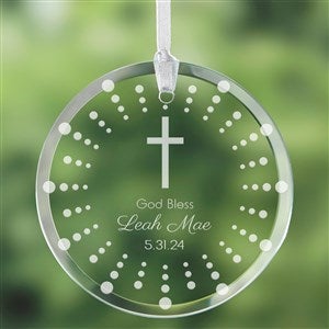 God Bless Personalized Glass Ornament