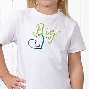 Personalized  Big/Mid/Lil Sibling Youth T-Shirt - Youth Large (14-16) - Navy