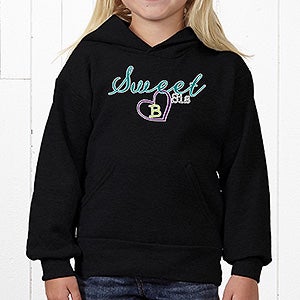 Personalized  Big/Mid/Lil Sibling Youth Hooded Sweatshirt - Youth Small (6/8) - Grey