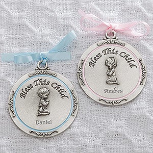 Personalized Religious Medallion - First Communion - Boy