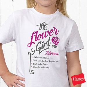 The Flower Girl Personalized Hanes® Youth T-Shirt