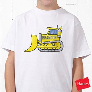 Construction Trucks Personalized Hanes® Youth T-Shirt