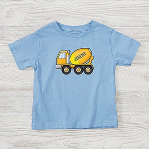 Personalized Construction Trucks Toddler T-Shirt - Toddler 2T - White