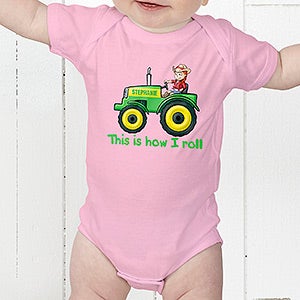 Tractor Time Personalized Baby Bodysuit