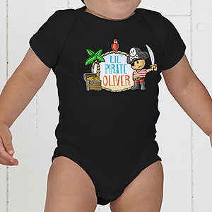 Personalized Baby Bodysuit - Lil' Pirate - Infant 6 Months - Red