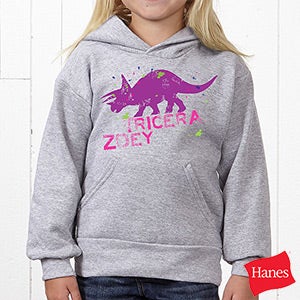 Dinosaur Personalized Youth Hooded Sweatshirt