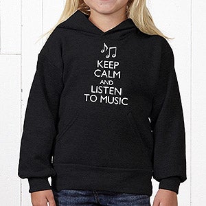 Keep Calm Personalized Youth Hooded Sweatshirt