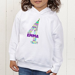 It's My Birthday Personalized Toddler Hooded Sweatshirt