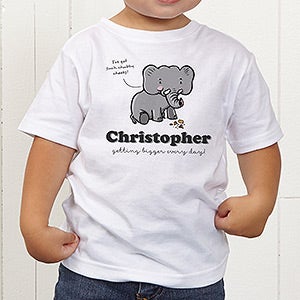 Lovable Elephant Personalized Toddler T-Shirt